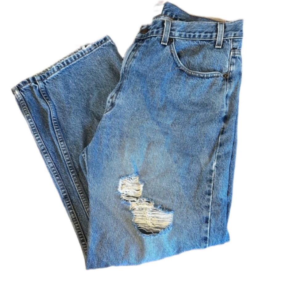 Levi's Blue Distressed Men's Jeans